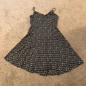 Black and White Patterned Dress